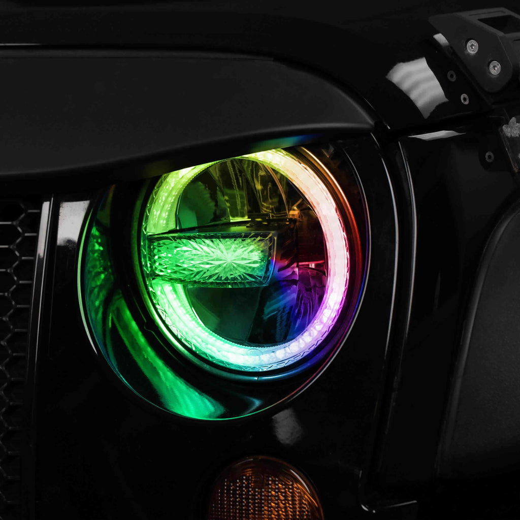 Jeep JP-709RGBKT 7" Premium Chasing LED Headlights - Fits select Jeeps®