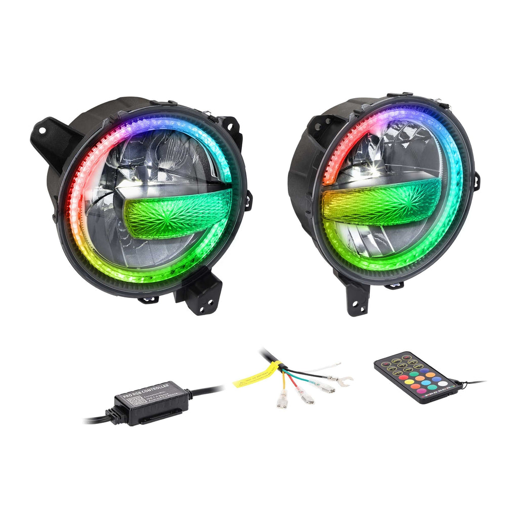 Jeep JP-901RGBKT 9" Premium Chasing LED Headlights - Fits select Jeeps®