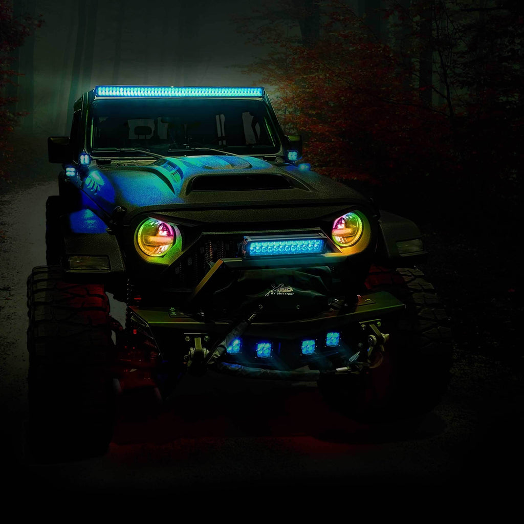 Jeep JP-901RGBKT 9" Premium Chasing LED Headlights - Fits select Jeeps®