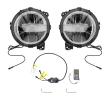 Load image into Gallery viewer, Jeep JP-901RGBKT 9" Premium Chasing LED Headlights - Fits select Jeeps®