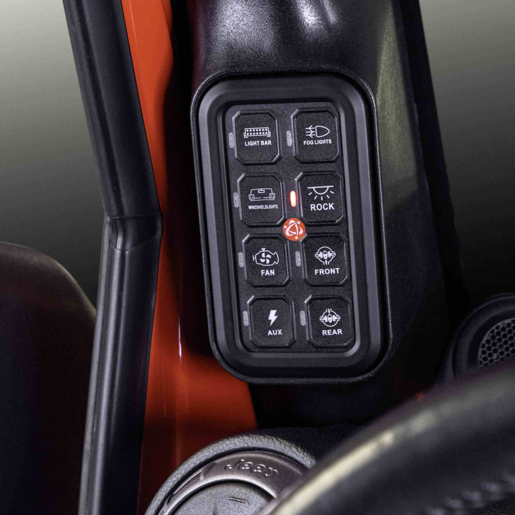 Jeep JP-APS-JK A-Pillar 8-Gang Switch Panel System