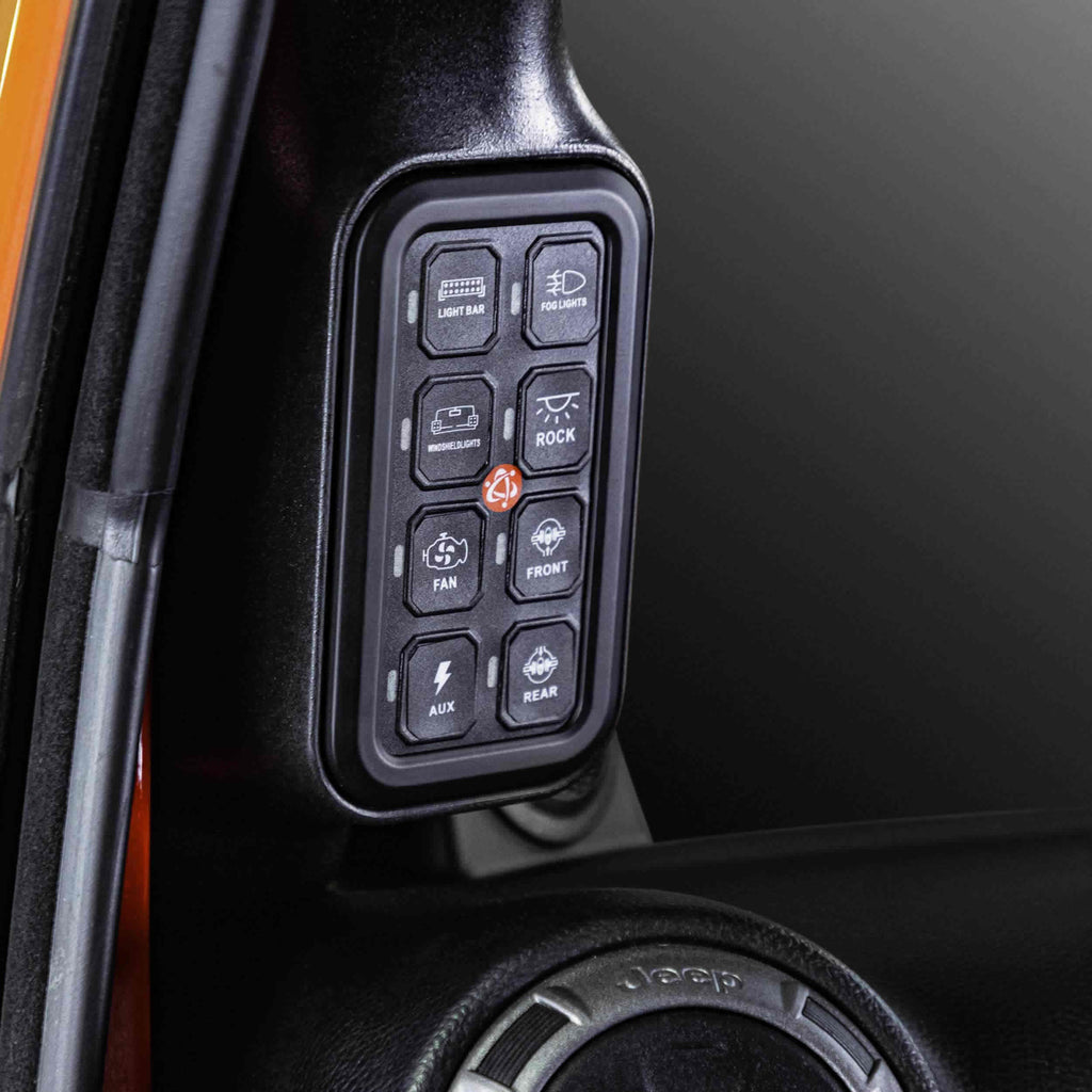 Jeep JP-APS-JK A-Pillar 8-Gang Switch Panel System