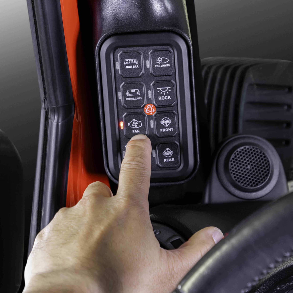 Jeep JP-APS-JK A-Pillar 8-Gang Switch Panel System