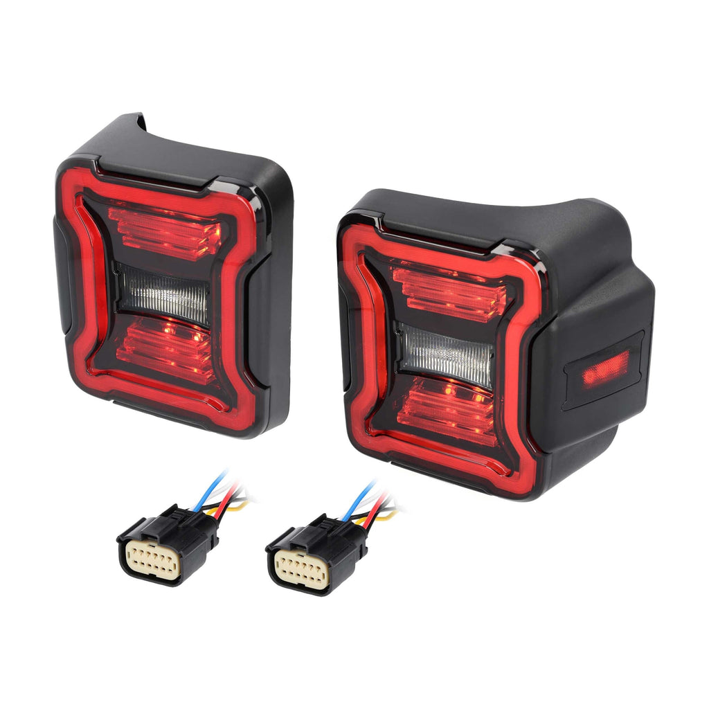 Jeep JP-TL05S Smoked Taillight - Compatible Fits for 2018-Up* Jeep Wrangler JL