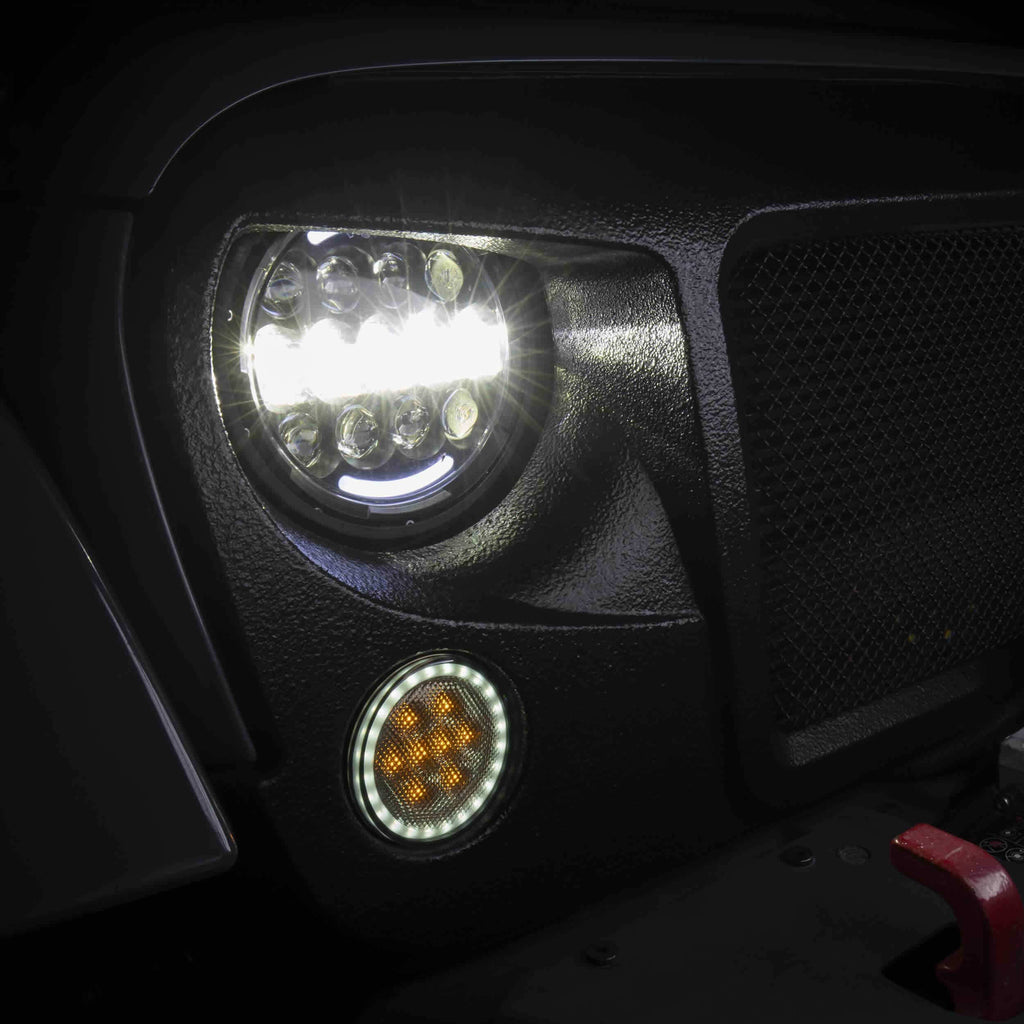 Jeep JP-TSL1 Amber LED Turn Signals with Halo - Wrangler JK 2007-2018