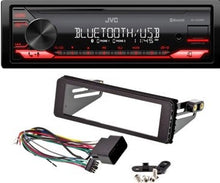 Load image into Gallery viewer, JVC KD-XD28BT Single DIN Digital Media Receiver Bluetooth and Harley Davidson Single DIN Dash Kit 1998-2013