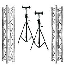 Load image into Gallery viewer, MR DJ Crank-up Portable 10' Lighting Stand with 12' Truss Package