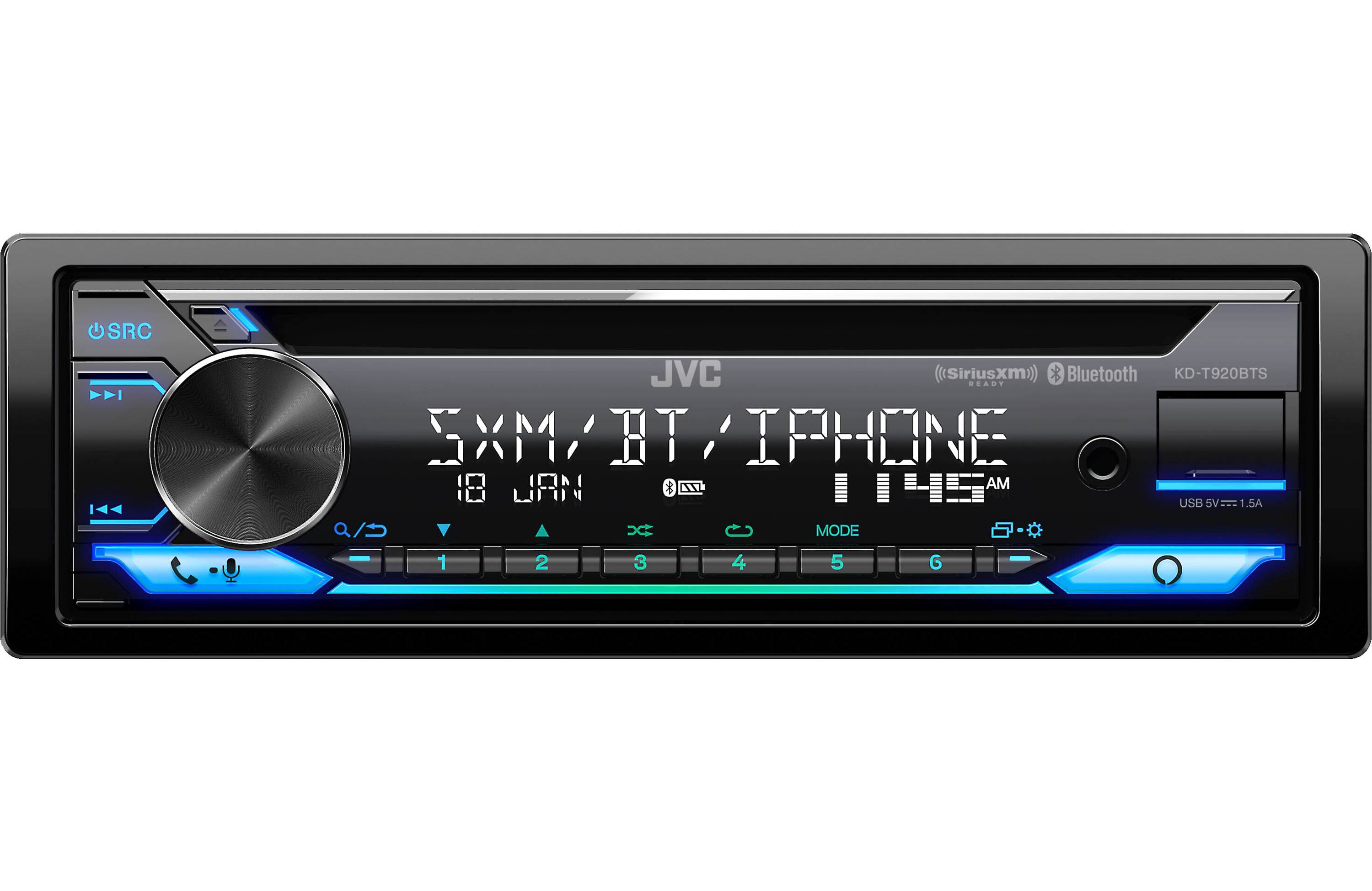 JVC KD-T920BTS CD Receiver with AM/FM Tuner Built-in Bluetooth CD Receiver with AM/FM Tuner Built-in Bluetooth + JVC CS-DF6920 6"x9" DF Series 2-Way Coaxial Car Speakers