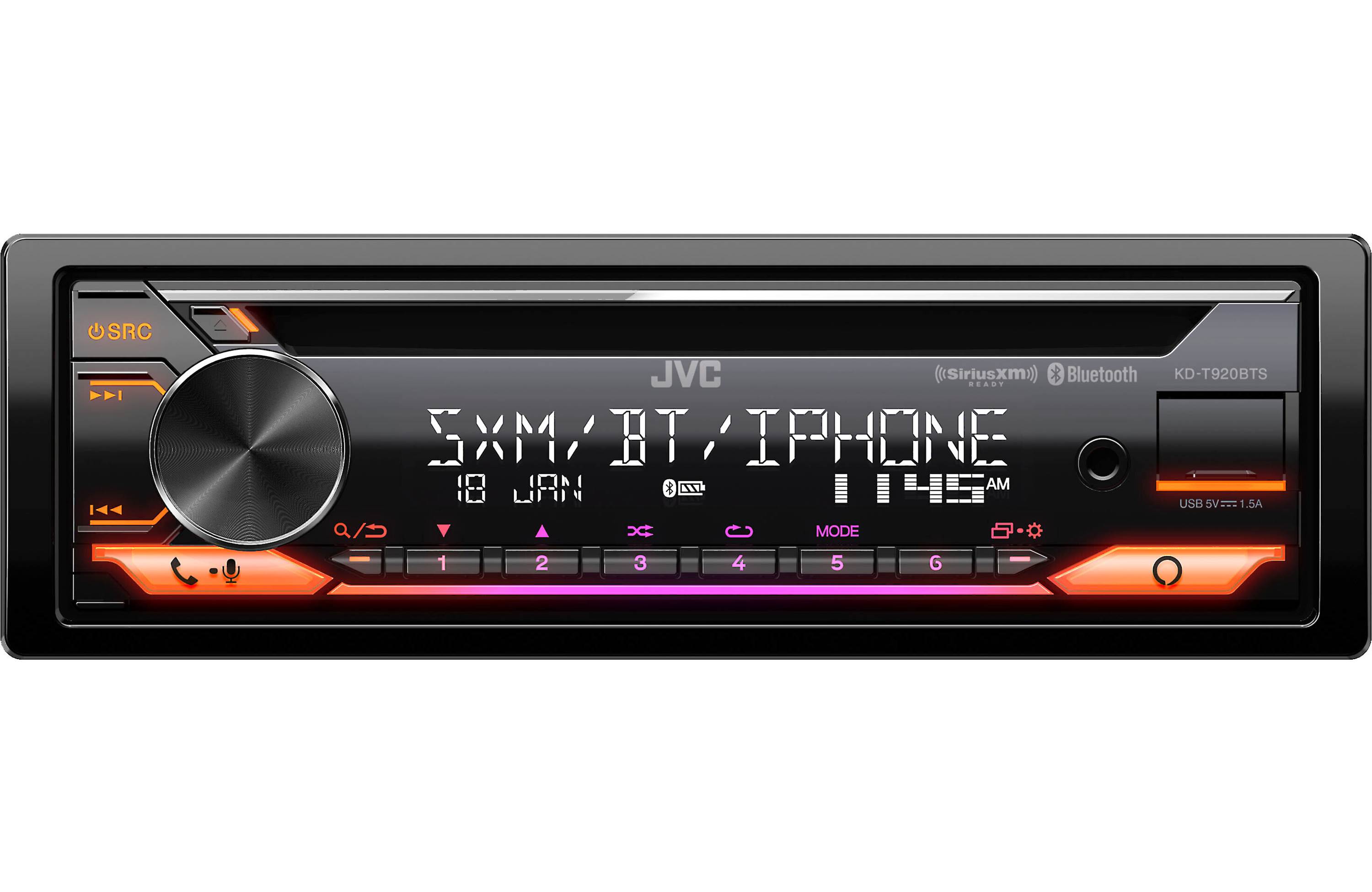 JVC KD-T920BTS CD receiver with AM/FM tuner built-in Bluetooth
