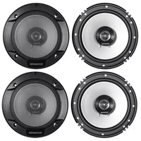 Load image into Gallery viewer, 4 x Kenwood KFC-1666S 300W 6.5" 2-Way Sport Series Flush Mount Coaxial Speakers w/ Paper Tweeters with Speaker Wire