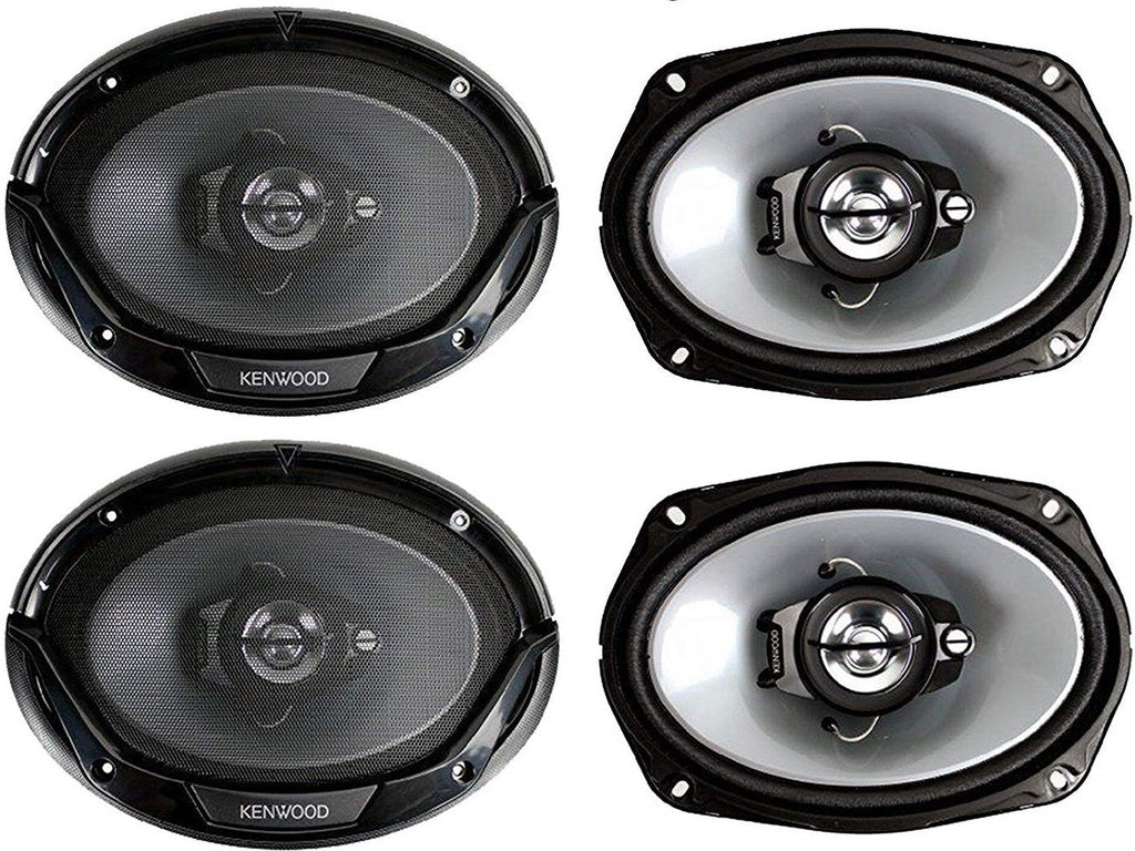 4 Kenwood KFC-6966S 6" x 9" 800W 3-Way Car Audio Coaxial Speakers 6x9"