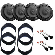 Load image into Gallery viewer, Kenwood Front Rear Door Speakers w/6x8" to 6.5" adapters fits 99-2014 Ford F-150