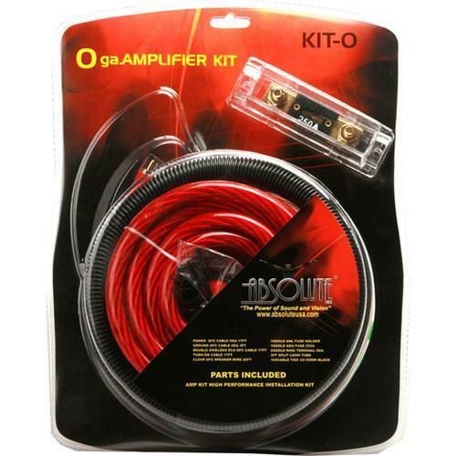 2 Absolute Kit 0 Complete 0 Gauge Amplifier Kit with RCA Interconnect Cable