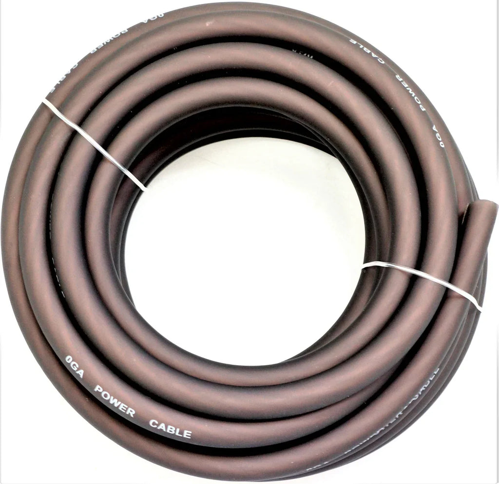 Patron PKIT025RB 0 Gauge 50 Feet Wire Red / Black Amplifier Amp Power/Ground Cable 1/0 Set - Free Fuse