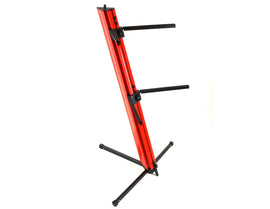 MR DJ KS1000R PRO Red 2-Tier Red Column Keyboard Stand W 5/8