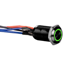 Load image into Gallery viewer, Install Bay LB12G-2 Black 12MM Round Illuminated Latching Switch Green Qty 2