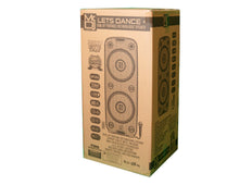 Load image into Gallery viewer, MR DJ LETS DANCE+ Dual 10" 3500W Battery Powered Bluetooth Speaker Microphone Party Speaker