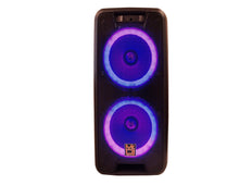 Load image into Gallery viewer, MR DJ LETS DANCE+ Dual 10" 3500W Battery Powered Bluetooth Speaker Microphone Party Speaker