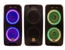 Load image into Gallery viewer, MR DJ LETS DANCE+ Dual 10" 3500W Battery Powered Bluetooth Speaker Microphone Party Speaker