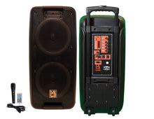Load image into Gallery viewer, MR DJ LETS DANCE+ Dual 10" 3500W Battery Powered Bluetooth Speaker Microphone Party Speaker