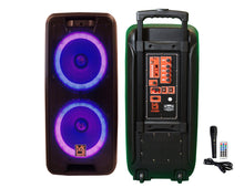 Load image into Gallery viewer, MR DJ LETS DANCE+ Dual 10" 3500W Battery Powered Bluetooth Speaker Microphone Party Speaker