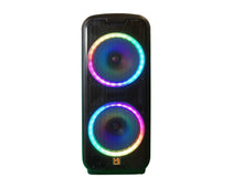 Load image into Gallery viewer, MR DJ LETS PARTY+ Dual 12" 4000W Battery Powered Bluetooth Speaker Microphone Party Speaker