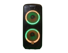 Load image into Gallery viewer, MR DJ LETS PARTY+ Dual 12" 4000W Battery Powered Bluetooth Speaker Microphone Party Speaker