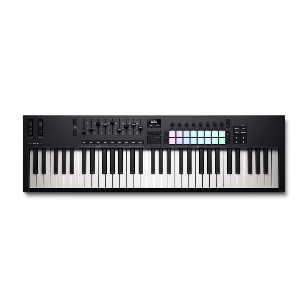 Novation LAUNCHKEY-61-MK4 Keyboard Controller With Focusrite 2i2 USB Audio Interface