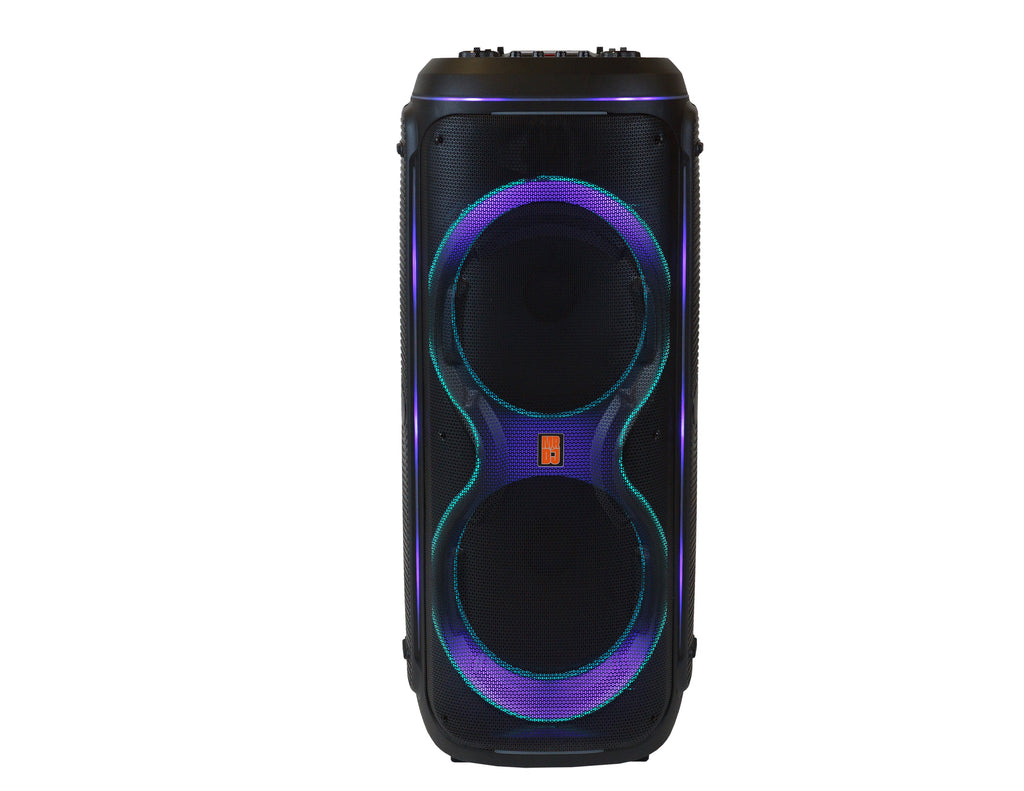 MR DJ LOS ANGELES Dual 15” Powered Bluetooth Rechargeable DJ PA Speaker Speaker 6000W Active PA System