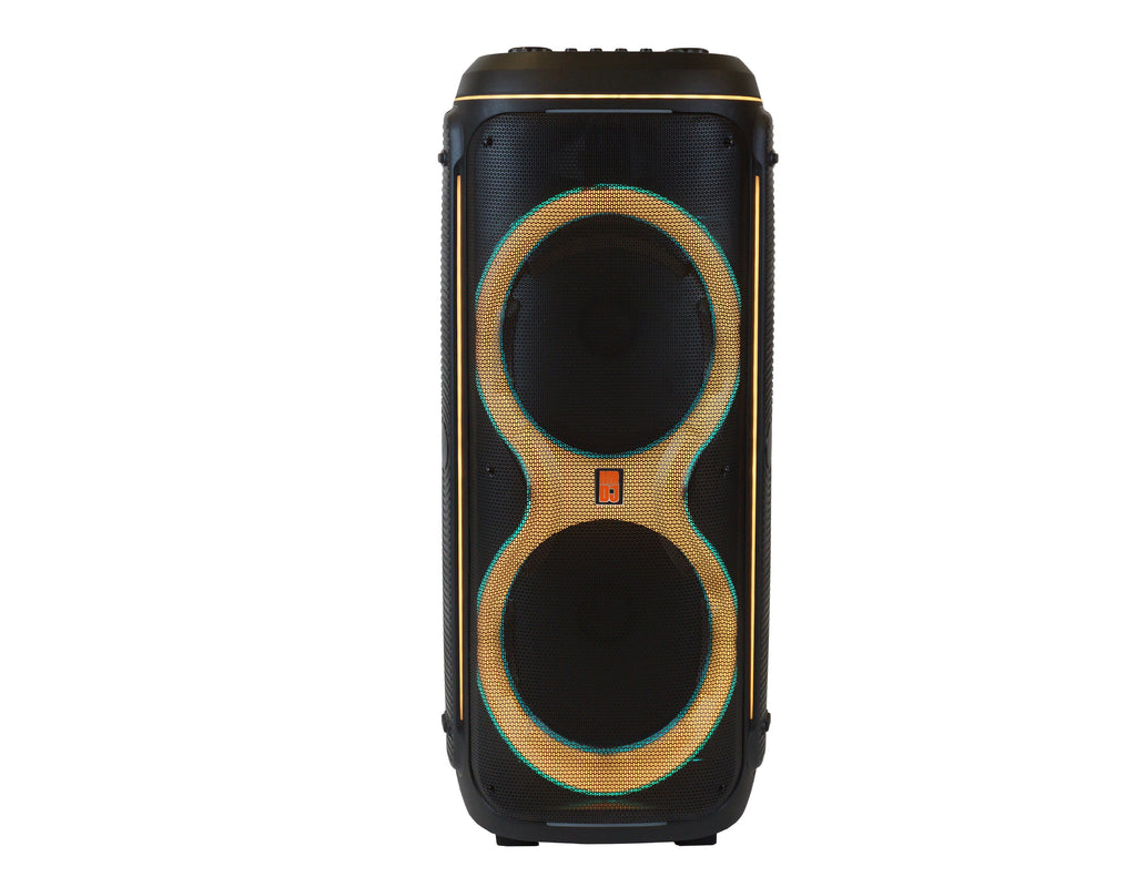 MR DJ LOS ANGELES Dual 15” Powered Bluetooth Rechargeable DJ PA Speaker Speaker 6000W Active PA System
