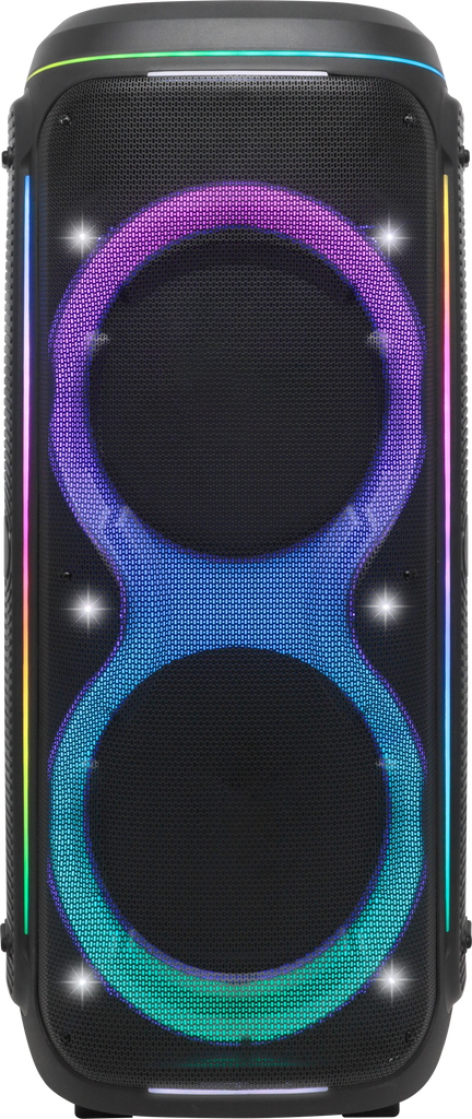 MR DJ LOS ANGELES Dual 15” Powered Bluetooth Rechargeable DJ PA Speaker Speaker 6000W Active PA System
