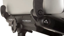 Load image into Gallery viewer, Ultimate Support LPT-1000QR Hyper Series Desktop and 5/8” Thread Mountable Laptop/DJ Stand with Angle-adjustable Telescoping Support Arms, Height-adjustable Second Tier, and QuickRelease™ Center Post