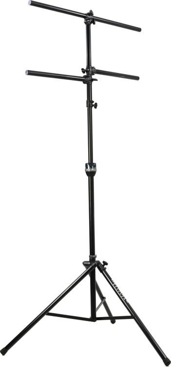 Ultimate Support LT-99BL LT Series Multi-tiered, Heavy-duty, Extra Tall Lighting Tree with TeleLock® Lift-assist Technology - Leveling Leg