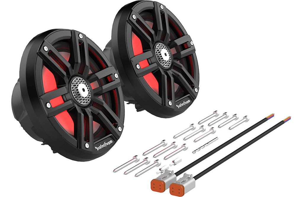 Rockford Fosgate M2-65B M2 Series 6-1/2" Color-Optix marine speakers Black