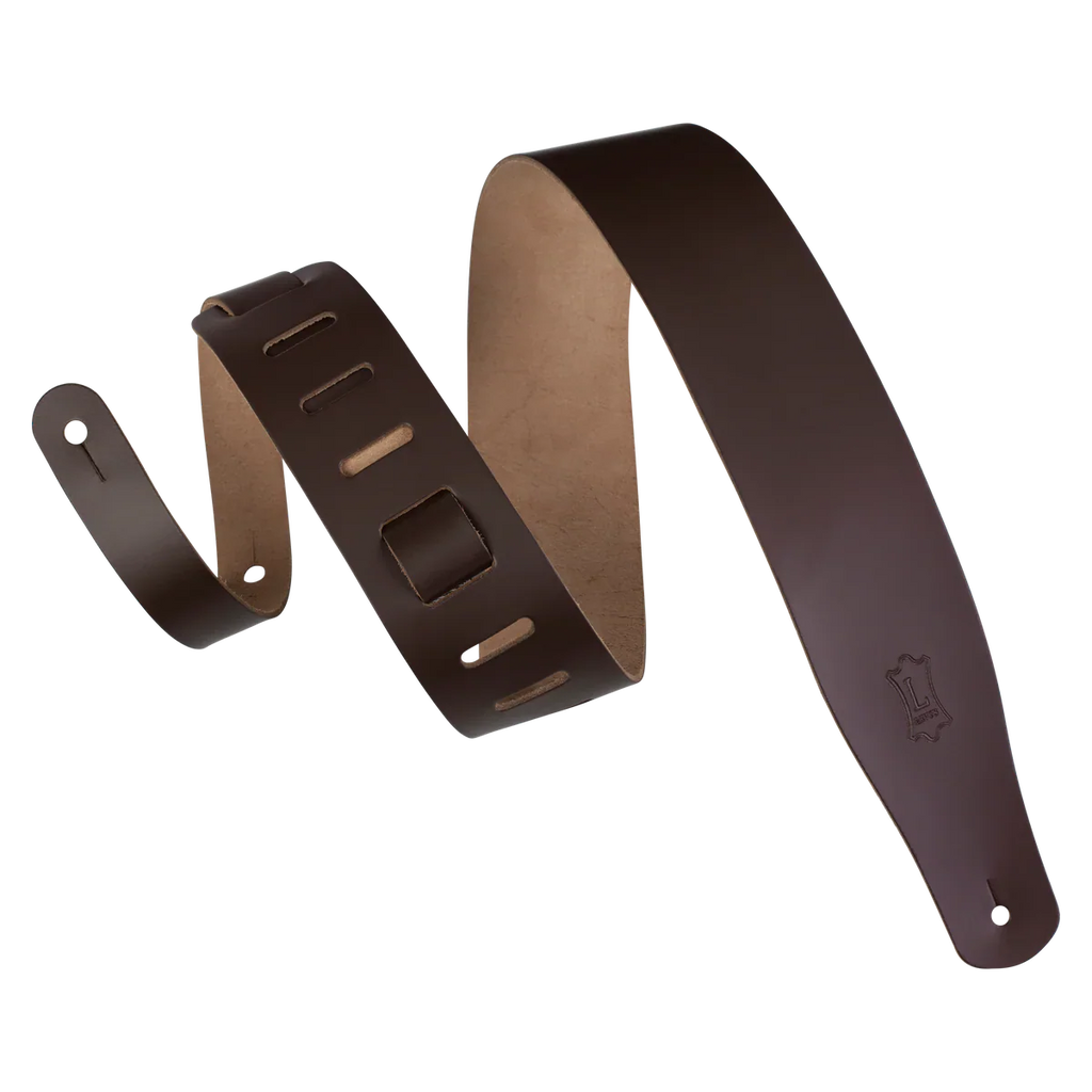 Levy's Leathers M26-DBR Chrome-Tan Leather Guitar Strap - Dark Brown