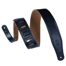 Load image into Gallery viewer, Levy's Leathers M26GF-XL-BLK Extra-Long and Padded Garment Leather Guitar Strap - Black