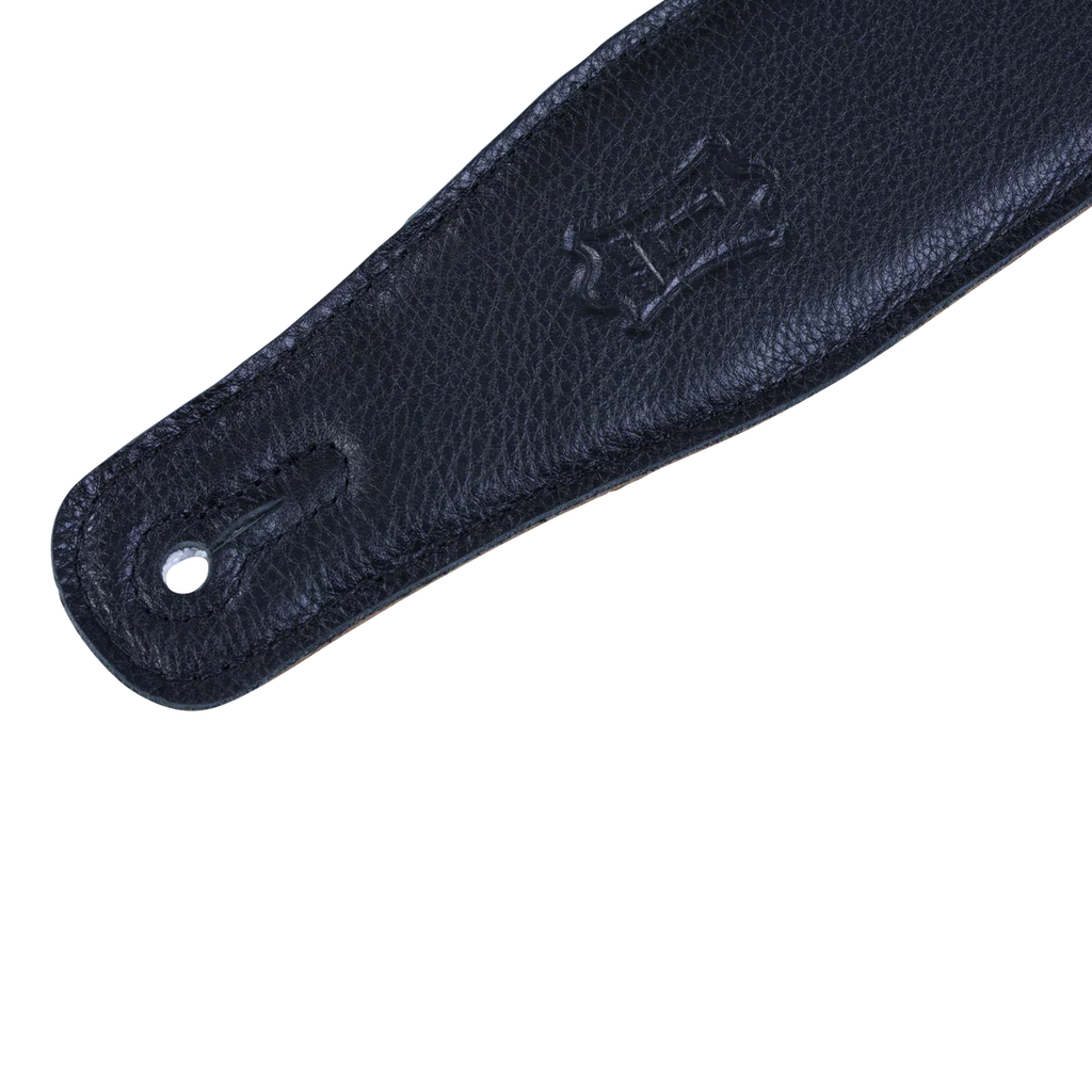 Levy's Leathers M26GF-XL-BLK Extra-Long and Padded Garment Leather Guitar Strap - Black