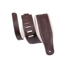 Load image into Gallery viewer, Levy's Leathers M26GP-DBR-CRM Garment Leather Guitar Strap - Dark Brown