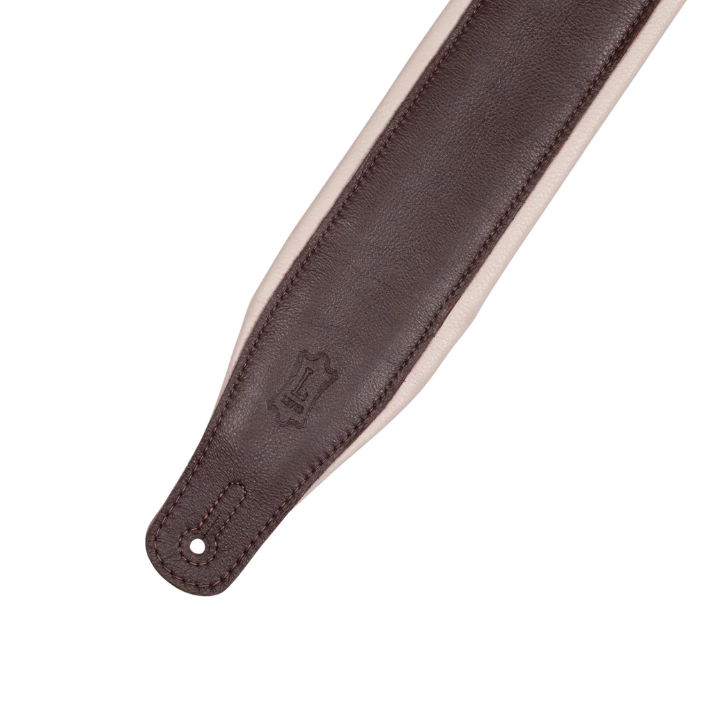 Levy's Leathers M26GP-DBR-CRM Garment Leather Guitar Strap - Dark Brown