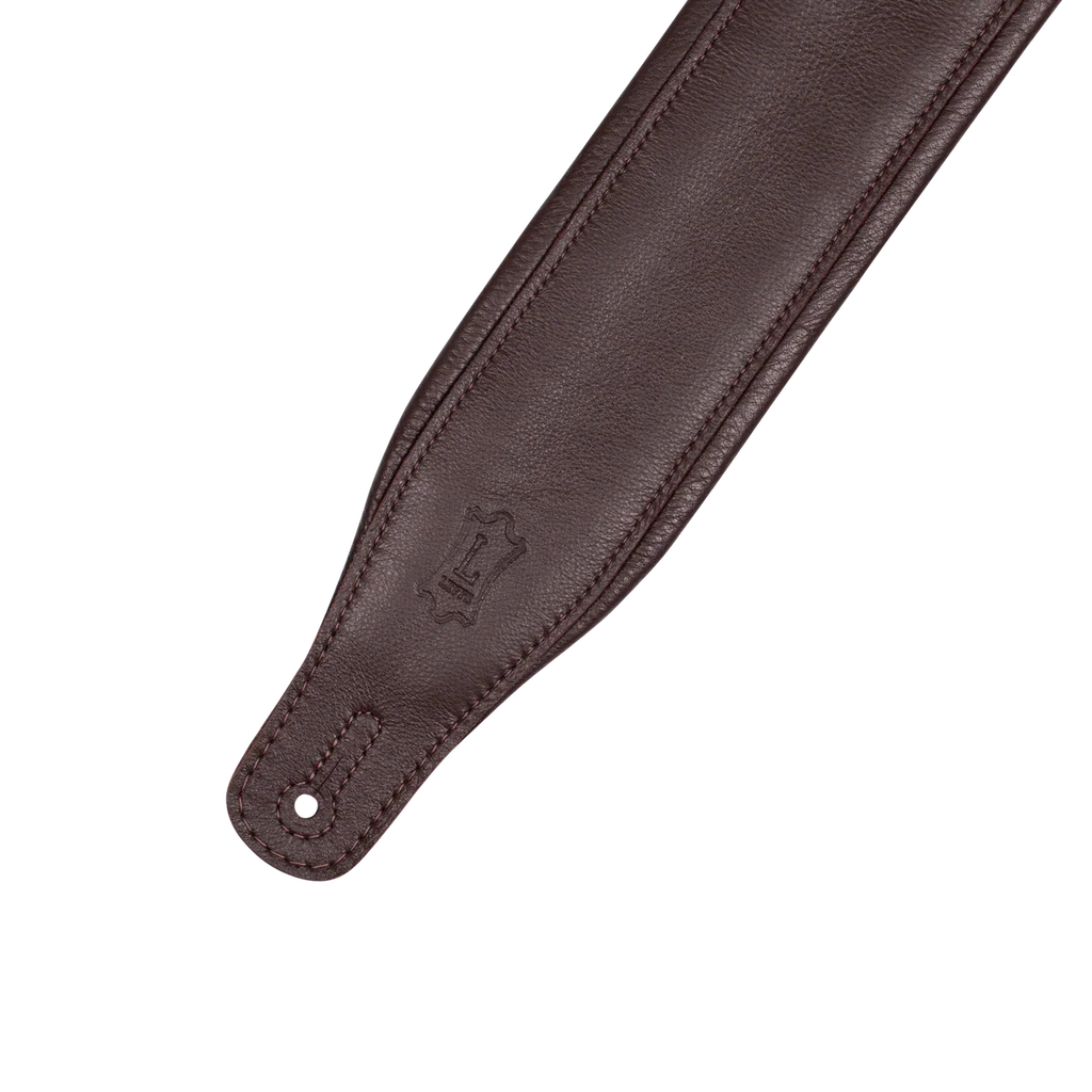 Levy's Leathers M26GP-DBR-DBR Garment Leather Guitar Strap - Dark Brown