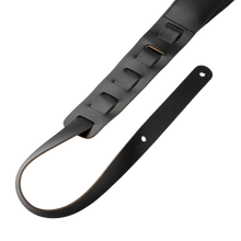 Load image into Gallery viewer, Levy's Leathers M26PD-BLK-XL 3" Wide Amped Leather Series Guitar Strap - Black