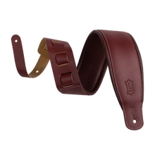 Load image into Gallery viewer, Levy's Leathers M26PD-BRG-BRG 3" Wide Amped Leather Series Guitar Strap - Burgundy