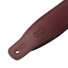 Load image into Gallery viewer, Levy's Leathers M26PD-BRG-BRG 3" Wide Amped Leather Series Guitar Strap - Burgundy