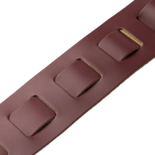 Load image into Gallery viewer, Levy's Leathers M26PD-BRG-BRG 3" Wide Amped Leather Series Guitar Strap - Burgundy