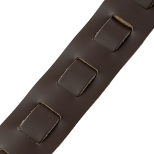 Load image into Gallery viewer, Levy's Leathers M26PD-DBR-ACO 3" Wide Amped Leather Series Acoustic Guitar Strap - Dark Brown