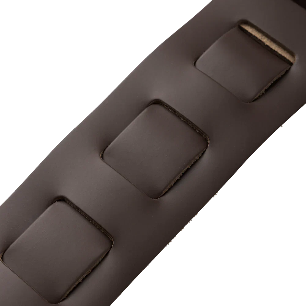 Levy's Leathers M26PD-DBR_DBR 3" Wide Amped Leather Series Guitar Strap - Dark Brown