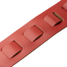 Load image into Gallery viewer, Levy's Leathers M26PD-RED-WHT 3" Wide Amped Leather Series Guitar Strap - Red &amp; White