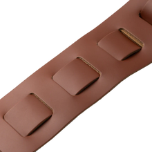Load image into Gallery viewer, Levy's Leathers M26PD-WAL-BRN 3" Wide Top Grain Leather Guitar Straps - Black and White Tuxedo