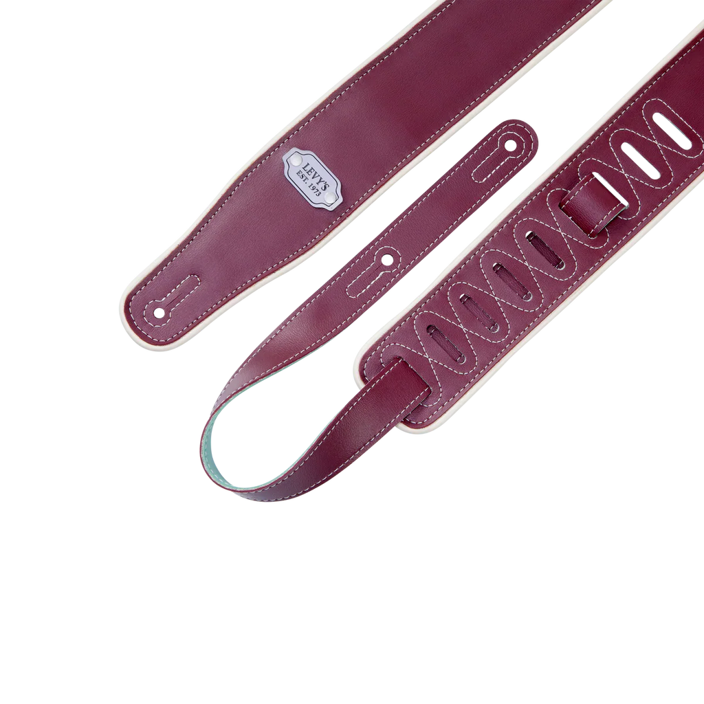 Levy's Leathers M26VCP-BRG_SEA Reversible Vinyl Guitar Strap - Burgundy Seafoam
