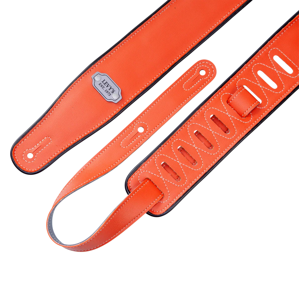 Levy's Leathers M26VCP-ORG_TEL Reversible Vinyl Guitar Strap - Orange Teal
